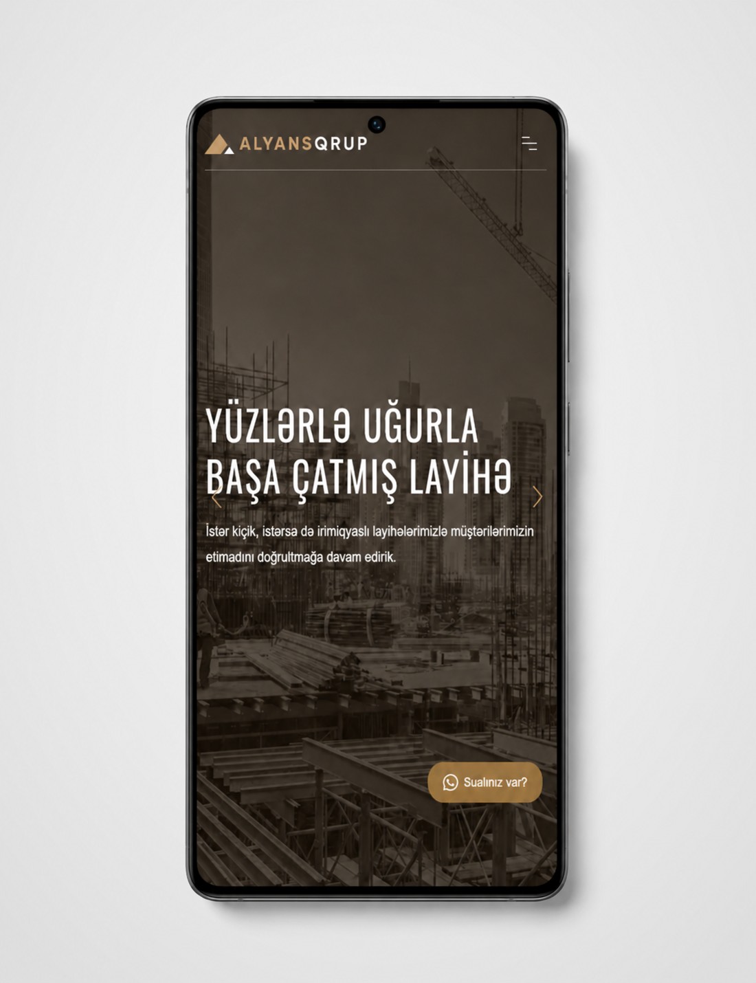 Alyans Qrup için kurumsal web sitesi